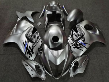 2008-2020 Liquid Silver & Blue GSXR 1300 Hayabusa Motorcycle Fairings