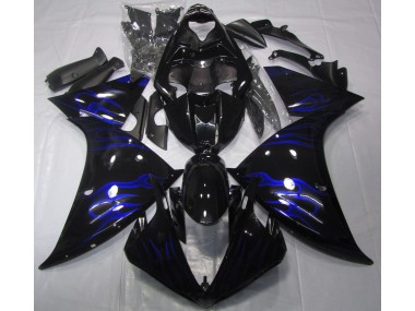 2009-2011 Black & Blue Flame R1 Motorcycle Fairings