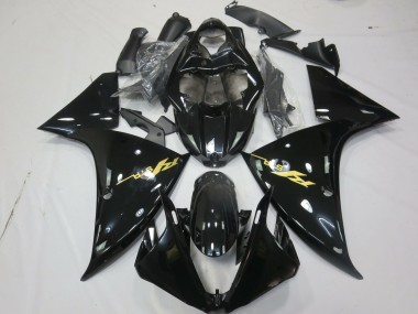 2009-2011 Gloss Black Gold R1 Motorcycle Fairings