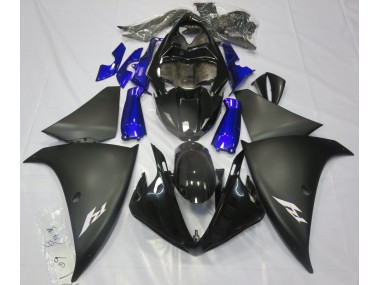 2009-2011 Matte Black & Blue R1 Motorcycle Fairings