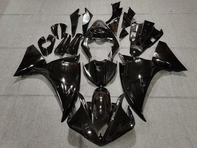 2009-2011 Plain Gloss Black R1 Motorcycle Fairings