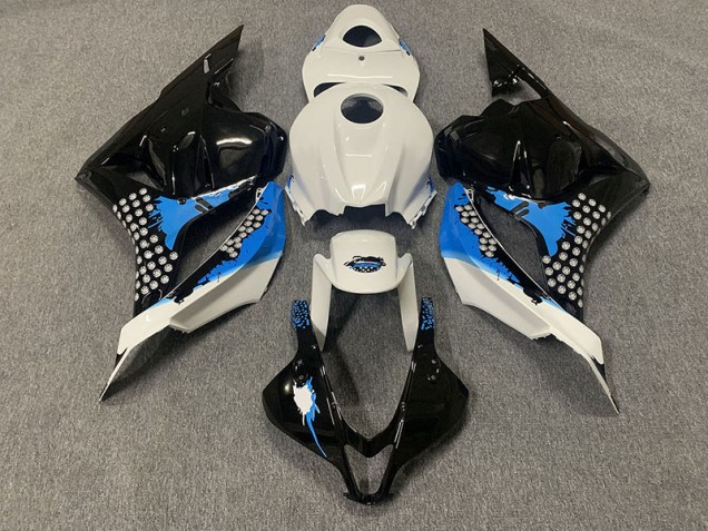 2009-2012 Black Blue and White CBR600RR Motorcycle Fairings