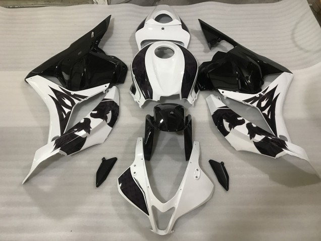 2009-2012 Black / White Custom CBR600RR Motorcycle Fairings