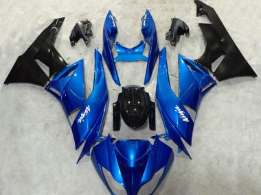 2009-2012 Blue and Black Ninja ZX6R Motorcycle Fairings
