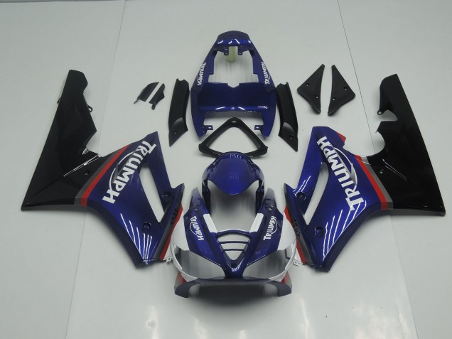 2009-2012 Blue and Red Gloss Daytona 675 Motorcycle Fairings