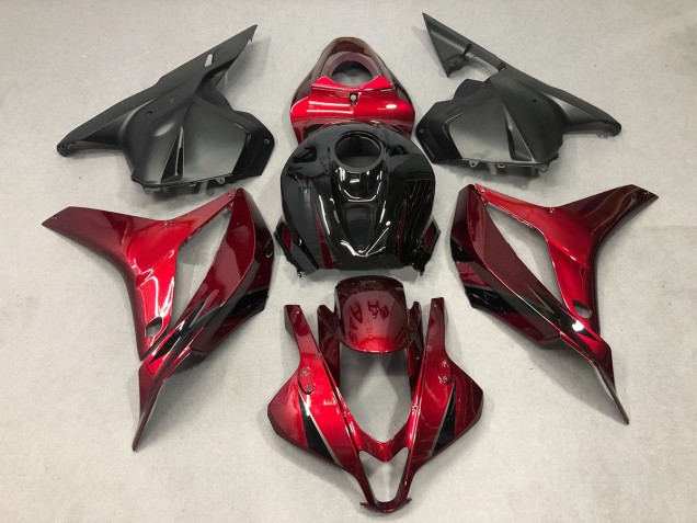 2009-2012 Deep Red with Black CBR600RR Motorcycle Fairings