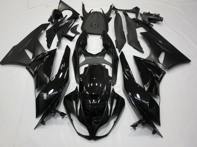 2009-2012 Gloss Black Matte ZX6R Motorcycle Fairings