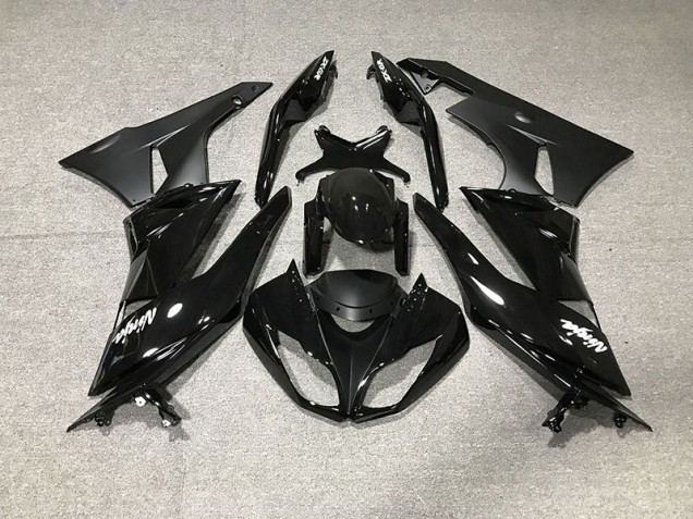 2009-2012 Gloss Black ZX6R Motorcycle Fairings