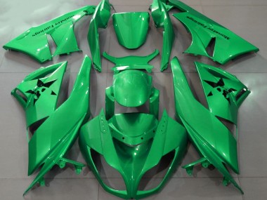 2009-2012 Gloss Green & Custom Logos ZX6R Motorcycle Fairings