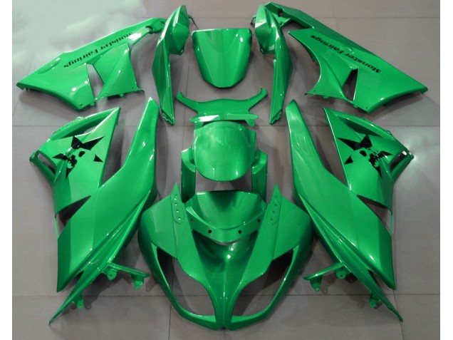 2009-2012 Gloss Green & Custom Logos ZX6R Motorcycle Fairings