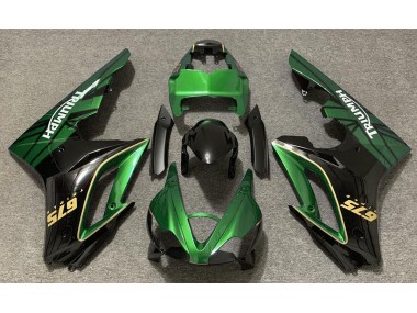 2009-2012 Gloss Green and Black Daytona 675 Motorcycle Fairings