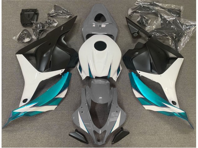 2009-2012 Gloss Grey White and Light Blue CBR600RR Motorcycle Fairings