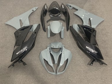 2009-2012 Gloss Grey and Black ZX6R Motorcycle Fairings