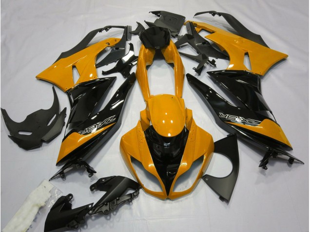 2009-2012 Gloss Orange and Black ZX6R Motorcycle Fairings