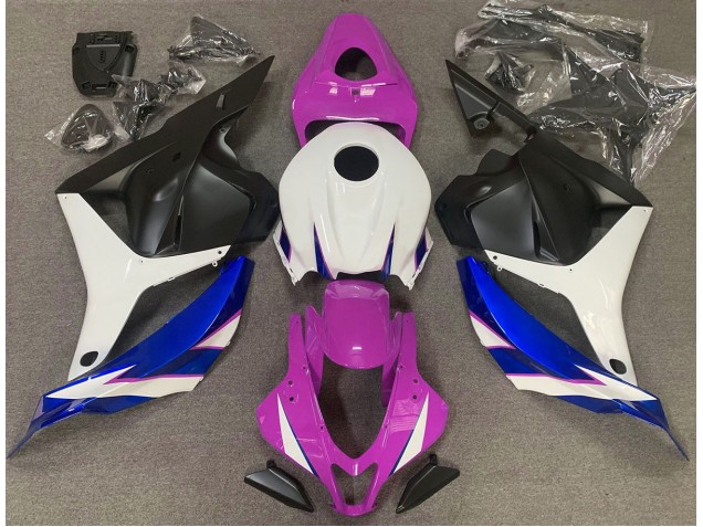 2009-2012 Gloss Pink White and Blue CBR600RR Motorcycle Fairings