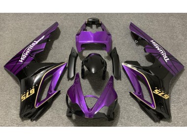 2009-2012 Gloss Purple and Black Daytona 675 Motorcycle Fairings