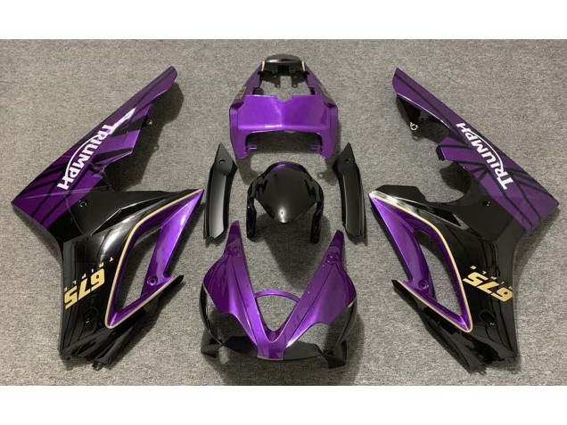 2009-2012 Gloss Purple and Black Daytona 675 Motorcycle Fairings