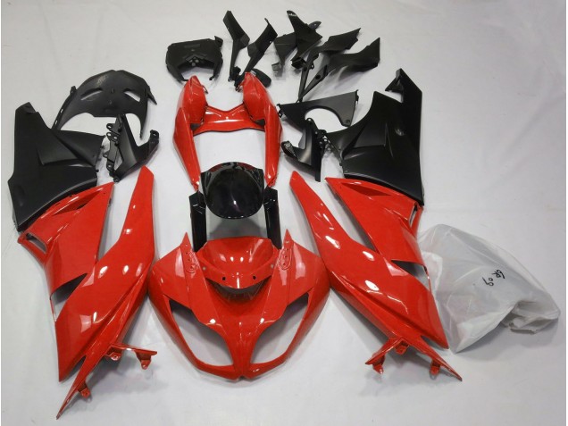 2009-2012 Gloss Red & Black ZX6R Motorcycle Fairings