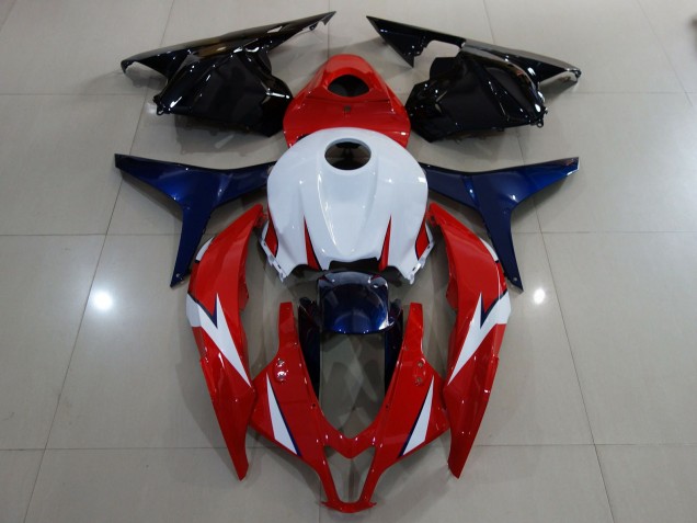 2009-2012 Gloss Red / White CBR600RR Motorcycle Fairings
