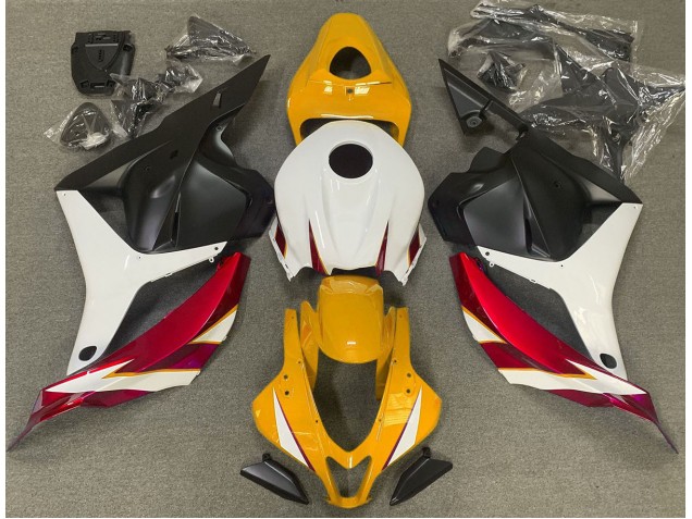 2009-2012 Gloss Red White and Yellow CBR600RR Motorcycle Fairings