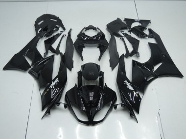 2009-2012 Gloss Total Black ZX6R Motorcycle Fairings