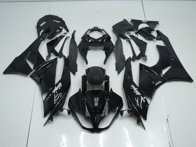 2009-2012 Gloss Total Black ZX6R Motorcycle Fairings