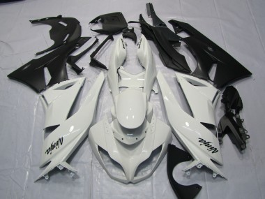2009-2012 Gloss White ZX6R Motorcycle Fairings