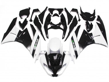 2009-2012 Gloss White and Slick Black ZX6R Motorcycle Fairings