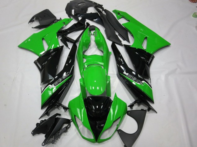 2009-2012 Green Black ZX6R Motorcycle Fairings