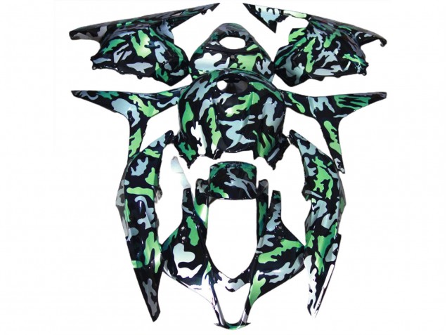 2009-2012 Green Snow Camo CBR600RR Motorcycle Fairings