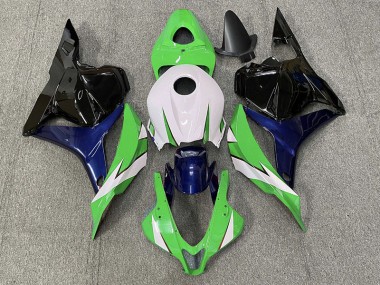 2009-2012 Green and White CBR600RR Motorcycle Fairings