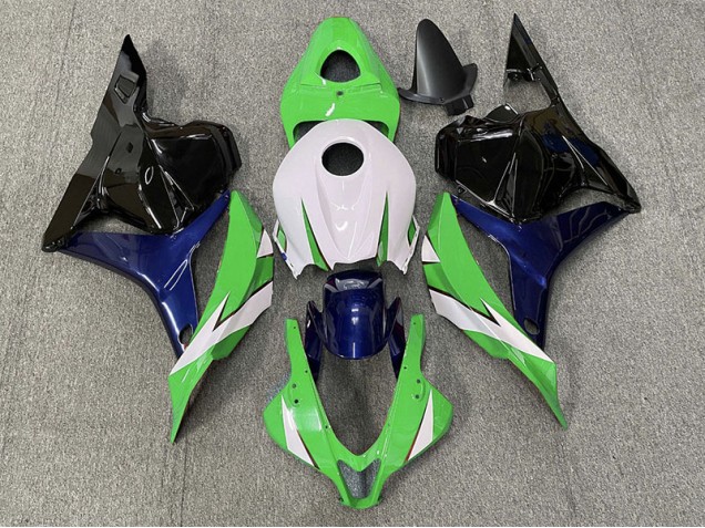 2009-2012 Green and White CBR600RR Motorcycle Fairings