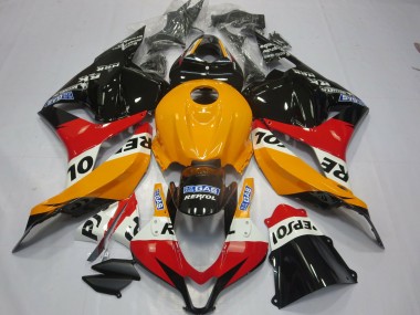 2009-2012 Light Orange Repsol CBR600RR Motorcycle Fairings