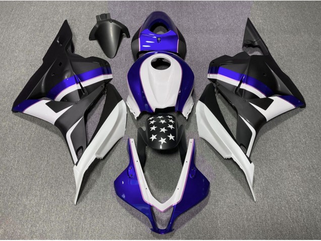 2009-2012 Matte Black and Dark Blue Star CBR600RR Motorcycle Fairings