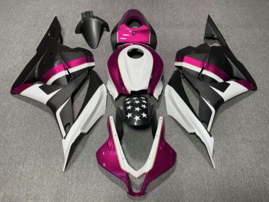 2009-2012 Matte Black and Pink Star CBR600RR Motorcycle Fairings