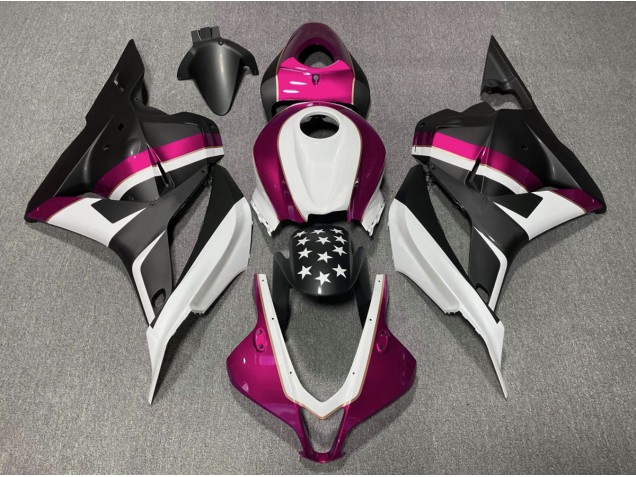 2009-2012 Matte Black and Pink Star CBR600RR Motorcycle Fairings