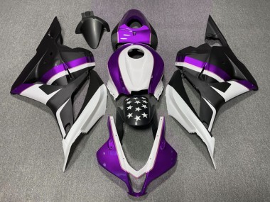 2009-2012 Matte Black and Purple Star CBR600RR Motorcycle Fairings