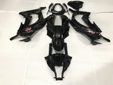 2009-2012 Metallic Black ZX6R Motorcycle Fairings