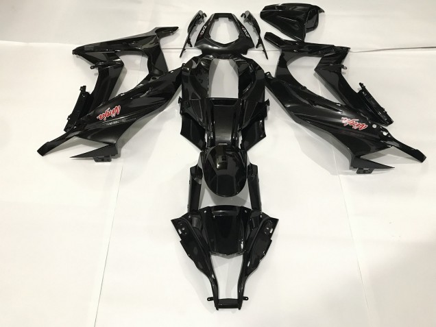 2009-2012 Metallic Black ZX6R Motorcycle Fairings