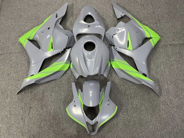 2009-2012 Nardo Grey and Green CBR600RR Motorcycle Fairings