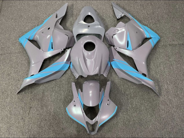 2009-2012 Nardo Grey and Light Blue CBR600RR Motorcycle Fairings