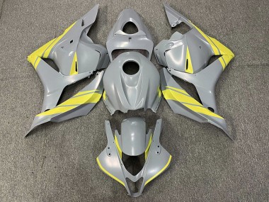 2009-2012 Nardo Grey and Yellow CBR600RR Motorcycle Fairings