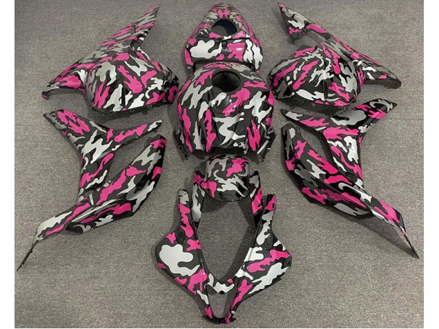 2009-2012 Pink and Silver Camo CBR600RR Motorcycle Fairings