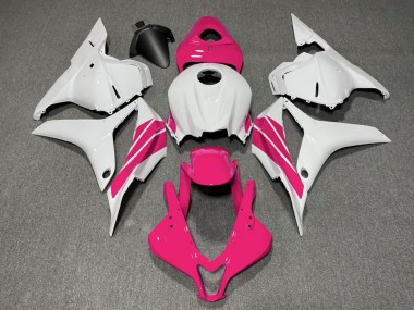 2009-2012 Pink and White Side Stripe CBR600RR Motorcycle Fairings