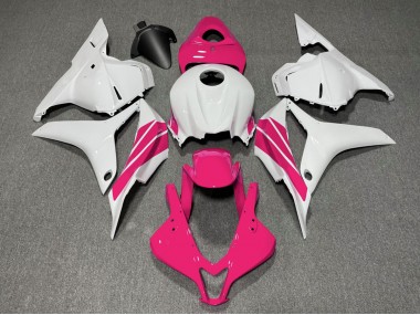 2009-2012 Pink and White Side Stripe CBR600RR Motorcycle Fairings