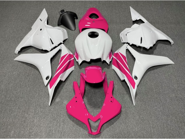 2009-2012 Pink and White Side Stripe CBR600RR Motorcycle Fairings