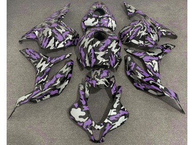 2009-2012 Purple and Silver Camo CBR600RR Motorcycle Fairings