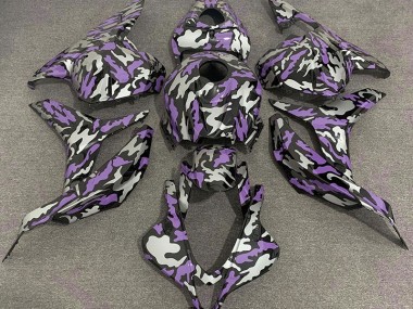 2009-2012 Purple and Silver Camo CBR600RR Motorcycle Fairings