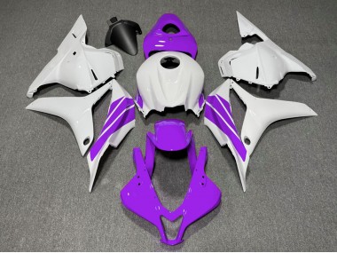 2009-2012 Purple and White Side Stripe CBR600RR Motorcycle Fairings
