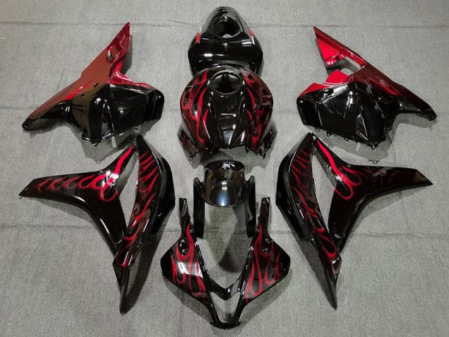 2009-2012 Red Flame CBR600RR Motorcycle Fairings